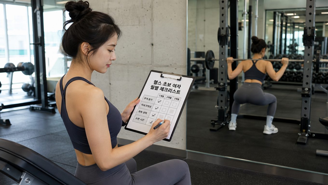 헬스 초보 여자 월별 체크리스트로 매달 진행 상황 점검하기