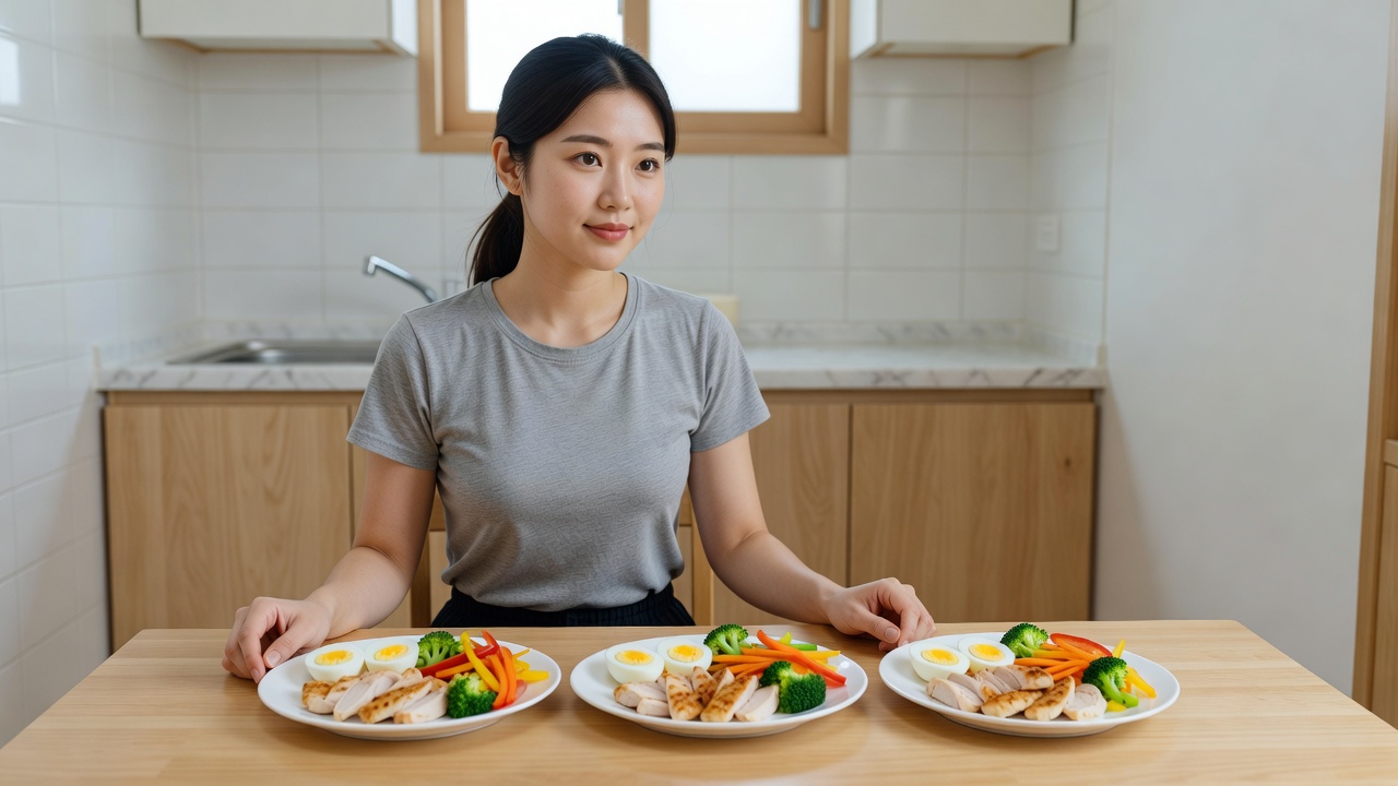 단백질을 세 끼로 나눠 먹는 헬스 초보 식단